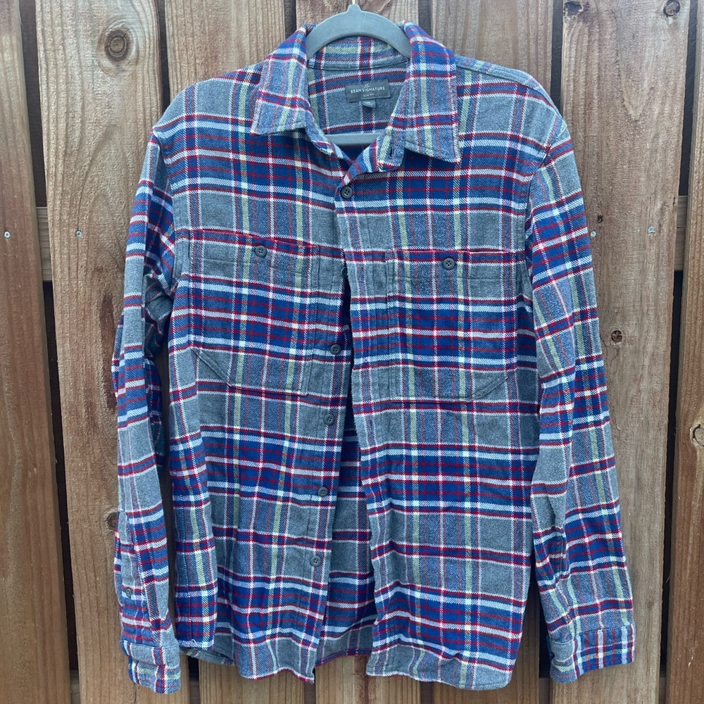 L.L. Bean Plaid Flannel Button Down Shirt
